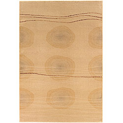New Zealand Wool and Faux Silk Rug (3'11 x 5'10)