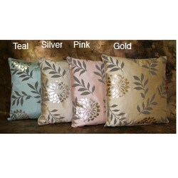 Metallic Begonia Throw Pillow