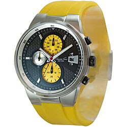 Kenneth Cole Men's Yellow Polyurethane Strap Watch