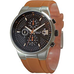 Kenneth Cole Men's Orange Polyurethane Strap Watch
