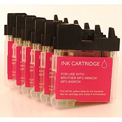 Brother LC-65 Magenta Inkjet Cartridges (Pack of 6)