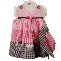 Rare Editions Newborn/ Infant Girl's Checked Dress