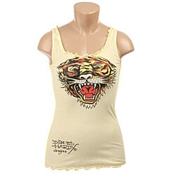 Ed Hardy Women's Intimates Yellow/ Tiger Tank Top