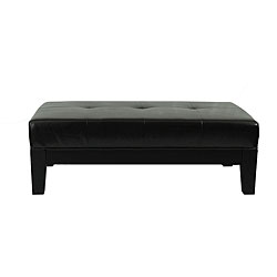 Brown Solid Wood Cocktail Ottoman