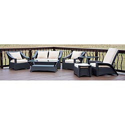 Aberdeen All-weather 7-piece PE Resin Wicker Set