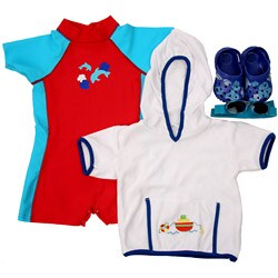 FINAL SALE iPlay Infant Boy's 4-piece Beachwear Set