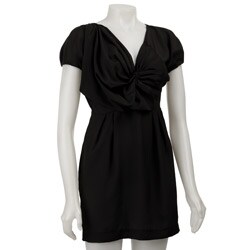 Aryn K Pleated Front Short-sleeve Dress