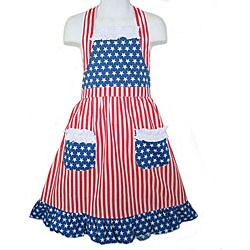 Ann Loren Girl's Red/ White/ Blue Patriotic Dress
