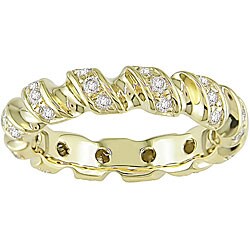 18k Yellow Gold 1/2ct TDW Diamond Ring (F-G, VS2-SI1) (Size 5.5)