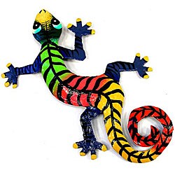 Metal 'Striped Gecko' Wall Art (Haiti)