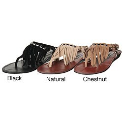 Steve Madden Women's 'Studdlyy' Fringe Flat Sandals