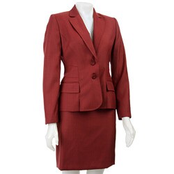 Anne Klein Women's 2-button Cherry Skirt Suit
