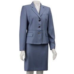 Anne Klein Women's 3-button Stretch Twill Skirt Suit