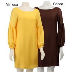 FINAL SALE Ellen Tracy Women's Lantern-sleeve Smock Dress