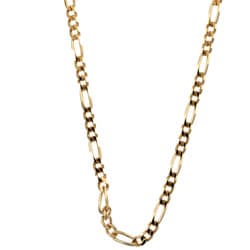Caribe Gold 14k over Sterling Silver 20-inch Figaro Chain