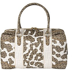 Fendi 'B.Mix' White Zucca Tote Bag