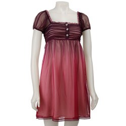 Betsey Johnson Women's Orchid Shirred Chiffon Dress