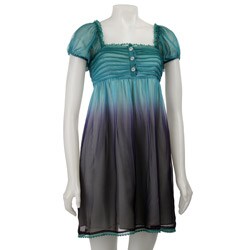 FINAL SALE Betsey Johnson Women's Shirred Chiffon Dress