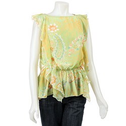 FINAL SALE Necessary Objects Shirred Waist Top