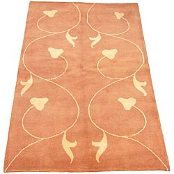 Indo Tibetan Rust Rug (5' x 8')
