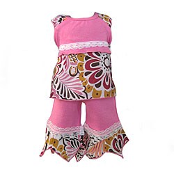 AnnLoren American Girl Doll Pink Hanky Outfit