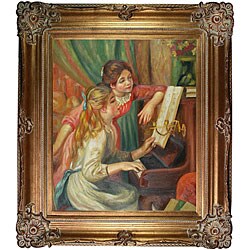 Low Price Renoir 'Young Girls at the Piano' Oil Canvas