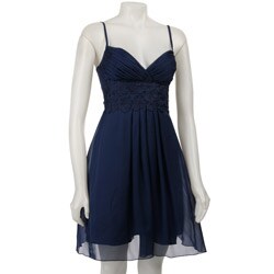 Jessica Simpson Embroidered Tie-back Party Dress