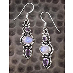 Sterling Silver 'Moonlit Dream' Earrings (India)