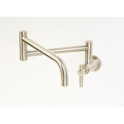 Giagni Contemporary Wallmount Satin Nickel Pot Filler