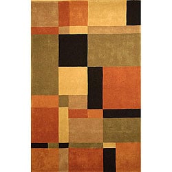 Handmade Noho Rust/ Multi N. Z. Wool Rug (7' 6" x 9' 6")