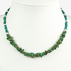 Silver Turquoise and Pearl Necklace (Thailand)