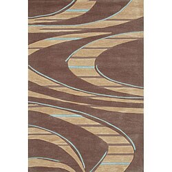 Brown/ Blue Area Rug (7'10 x 11')