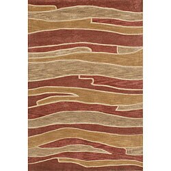 Ackworth Tufted Gold/ Red Rug (2'3 x 7'6)