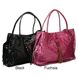 Carla Mancini Patent Leather Tote Bag