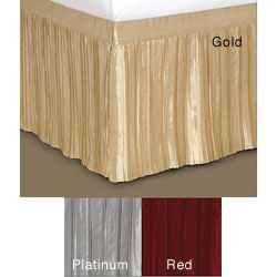 Pleated Satin Bedskirt