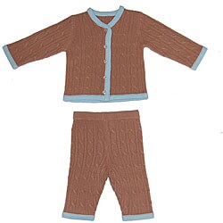 Tadpoles Soft as Pashmina Blue Cardigan/ Pants Set (0-3 Months)