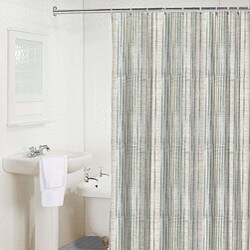 Bamboo-design Teal Shower Curtain