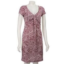 Glamour Women's Plum Print Dress