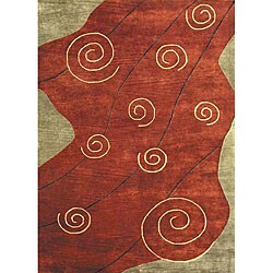 Red New Zealand Wool Rug (5' x 7'6)