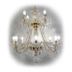 Italian 12-light Grand Entrance Crystal Chandelier 