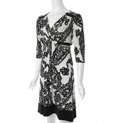 Sangria Women's Long-sleeve V-neck Dress