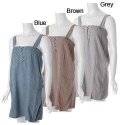 Solemio Brand Junior's Seersucker Pinafore Dress