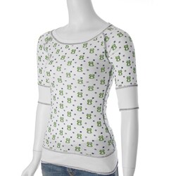 Energie Brand Junior's White Raglan-sleeve Top