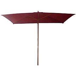 Garden Odyssey Wood Pole Rectangular Canopy Umbrella