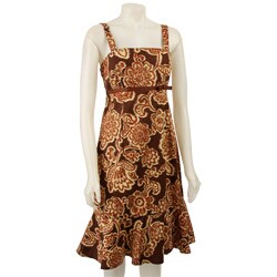 Madison Leigh Women's Printed Floz Hem Dress