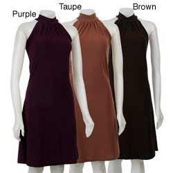 Nice Wear Women's Stretch Solid Knit Sleeveless Dress