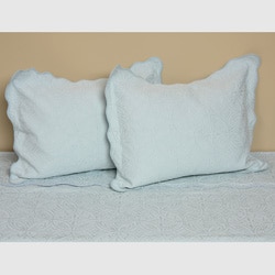 Coventry Pale Blue Matelasse Quilt Set | Overstock™ Shopping ...