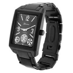 Geneva Men's Platinum Chronograph Style Watch