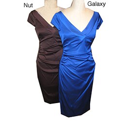 Maggy London Women's Solid Stretch Satin Dress