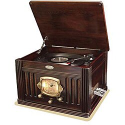 Crosley CR67-CH Grand Music Center 2-speed Turntable